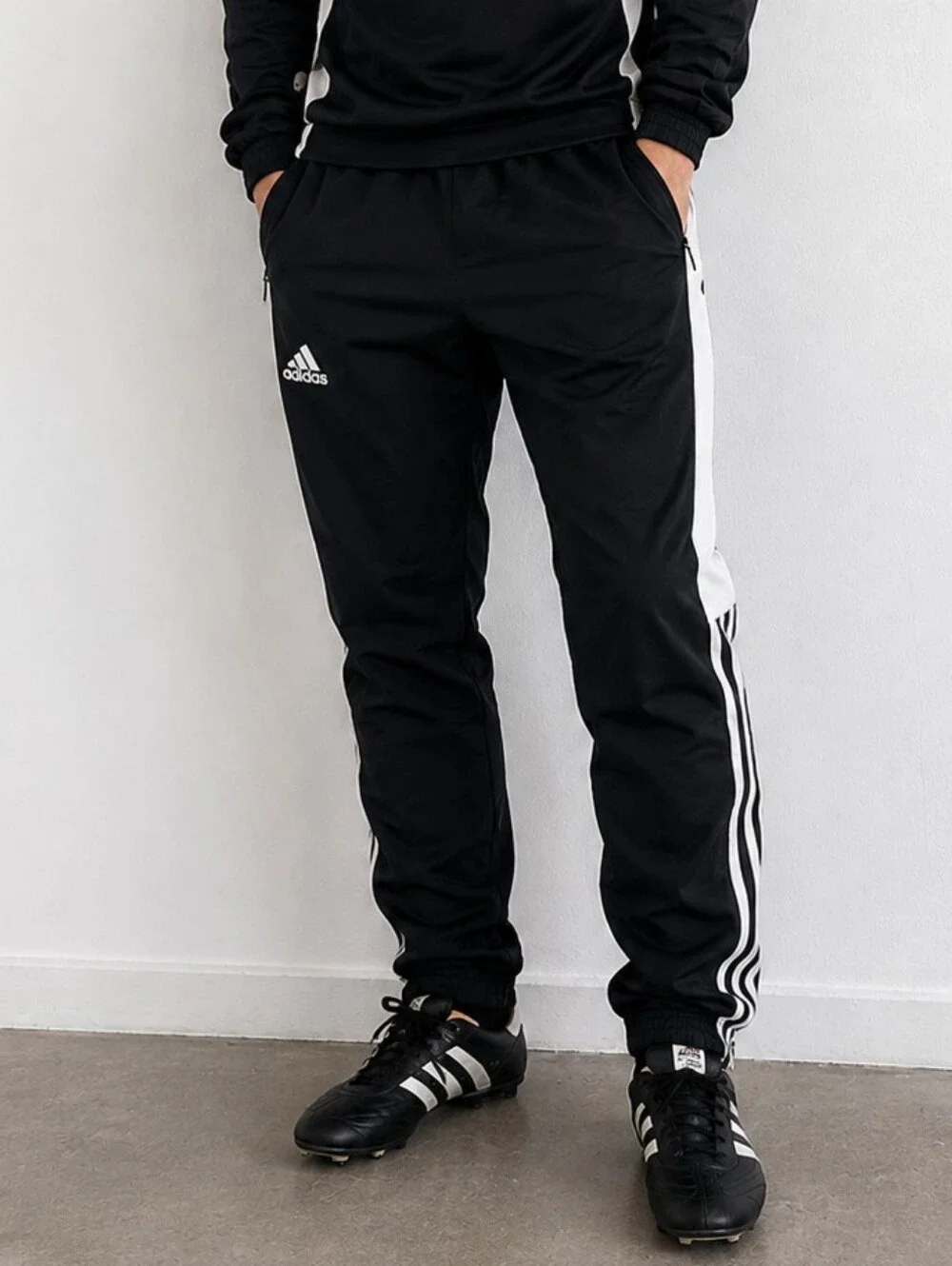 ADIDAS Clima WU Pant Black White Track Pants Men's Medium Blokecore